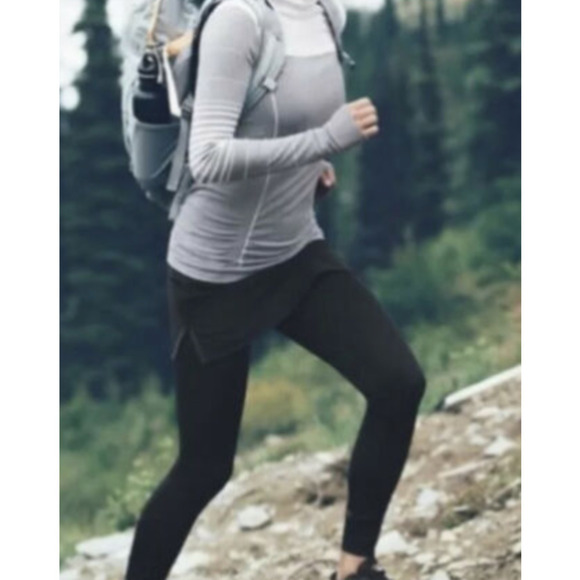 Athleta Skirted Leggings 2 in 1 Powder Peak Black Reflective Size XXS - Picture 6 of 12